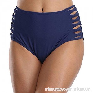 Century Star Women's Strappy Bikini Bottom Full Coverage Tie Side Swim Briefs High Waist Swimsuit Bottoms Blue B07LFZF6HF